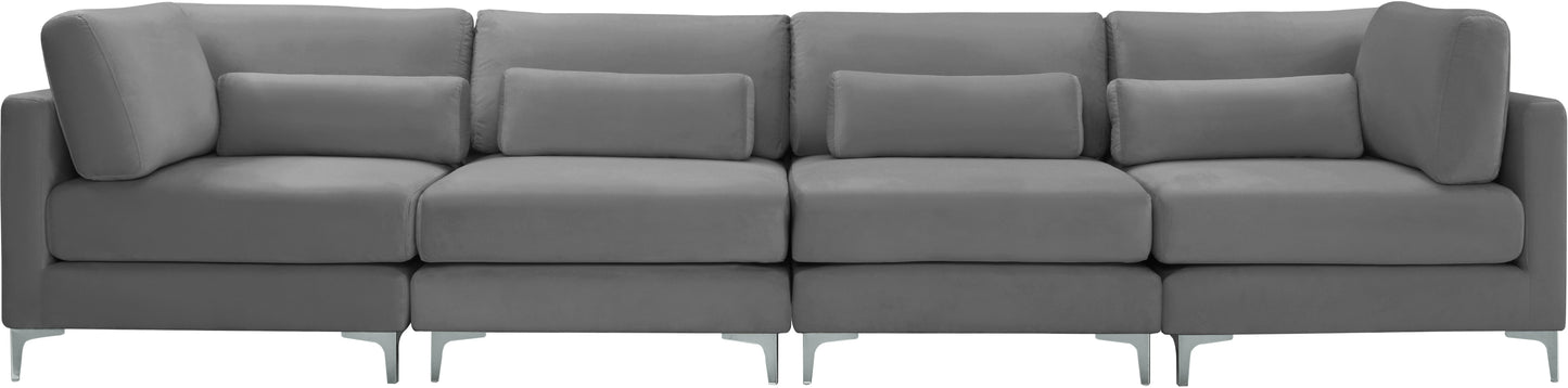 Julia Velvet Modular Sofa (4 Boxes) - Furniture Depot (7679005163768)