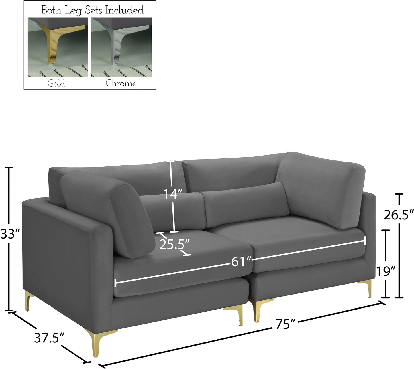 Julia Velvet Modular Sofa - Furniture Depot (7679005196536)