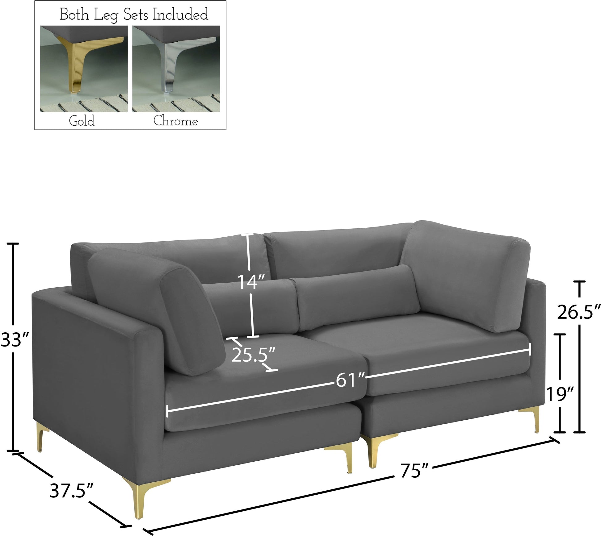 Julia Velvet Modular Sofa - Furniture Depot (7679005196536)