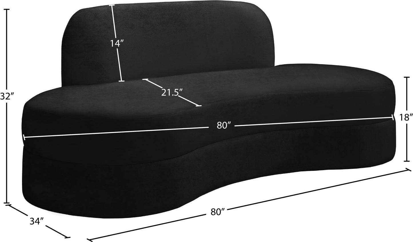 Mitzy Velvet Sofa - Furniture Depot (7679005360376)