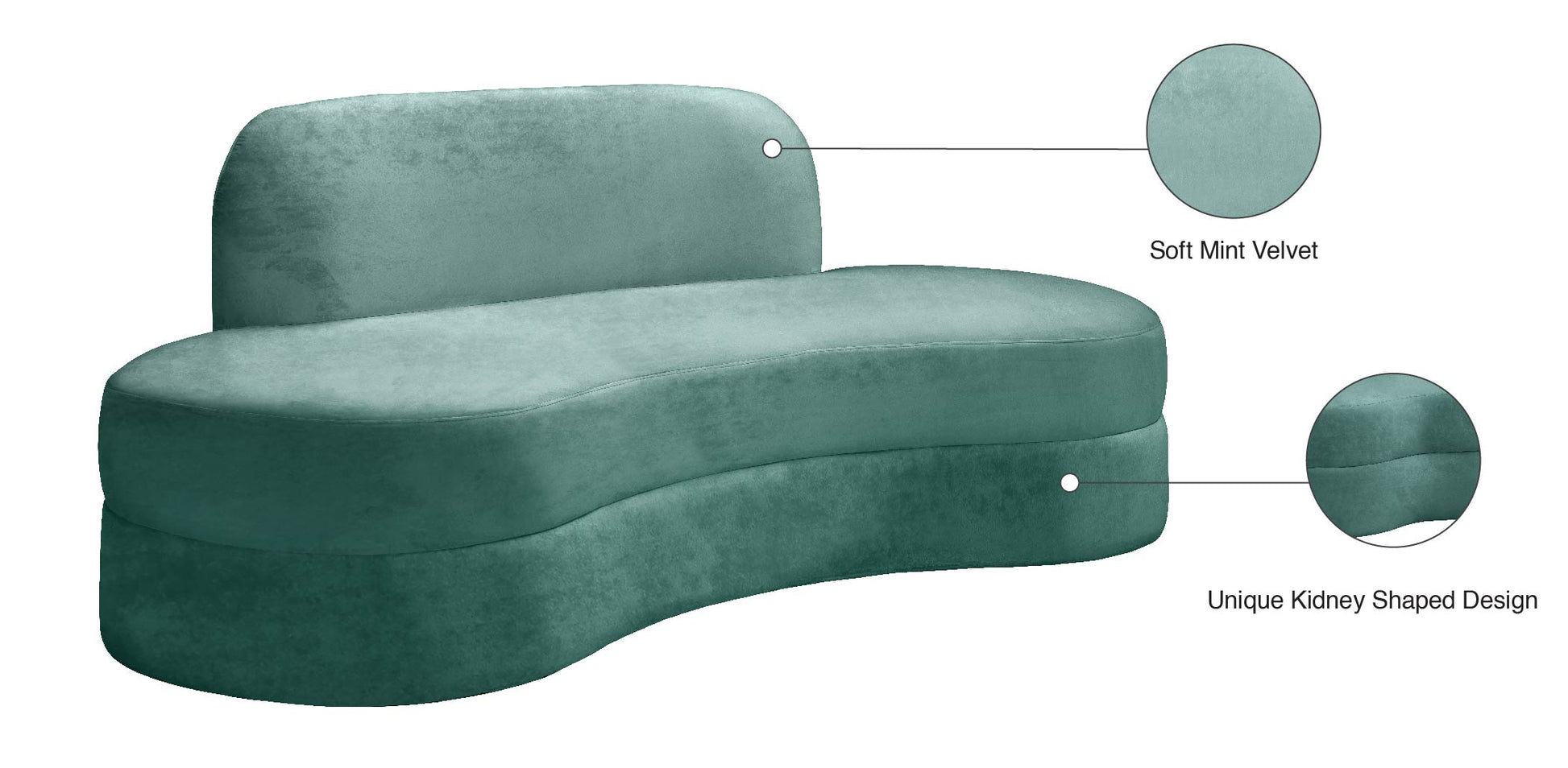 Mitzy Velvet Sofa - Furniture Depot (7679005360376)