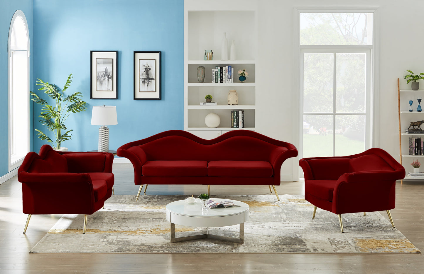 Lips Velvet Sofa - Furniture Depot (7679005458680)