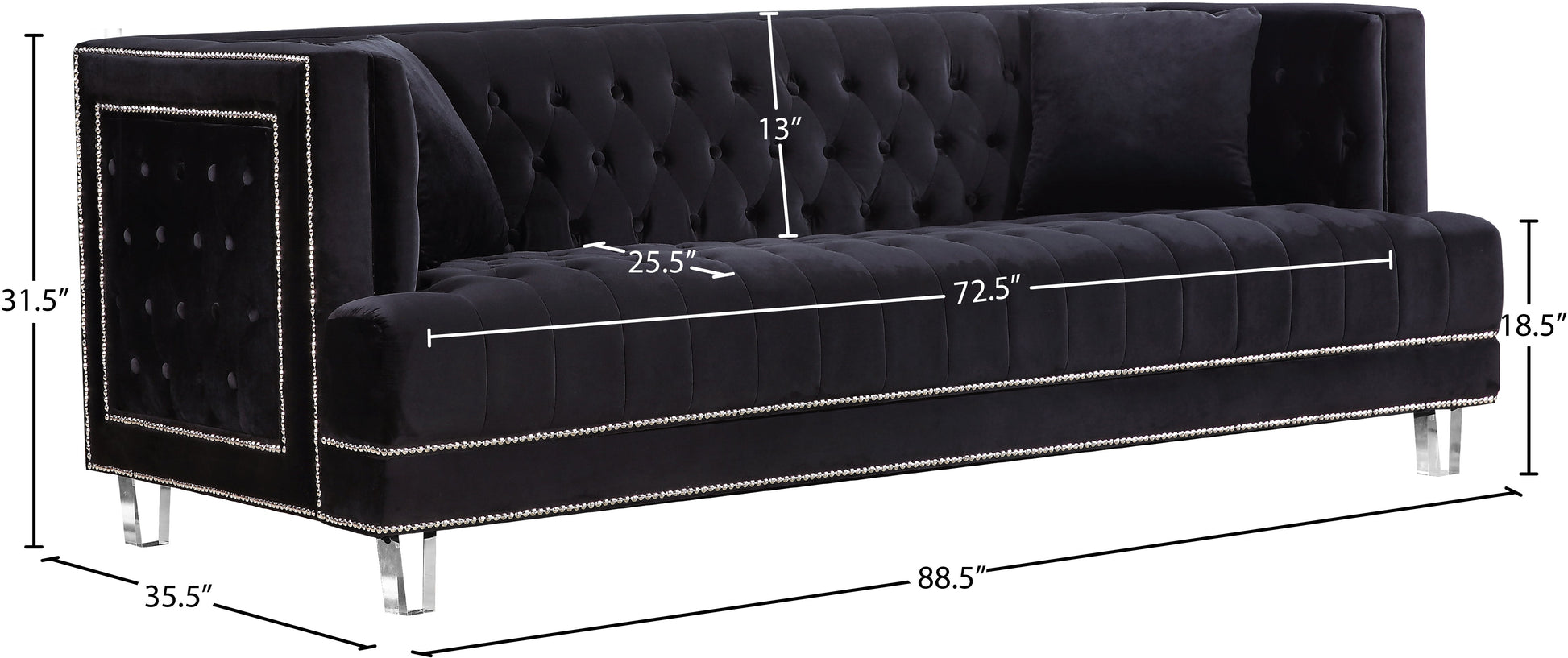 Lucas Velvet Sofa - Furniture Depot (7679005589752)