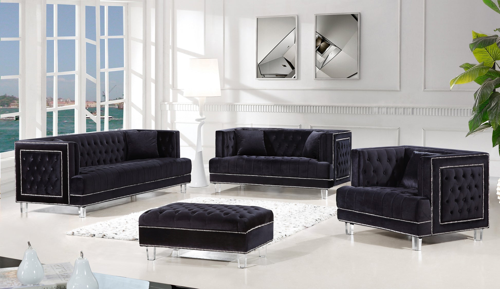 Lucas Velvet Sofa - Furniture Depot (7679005589752)