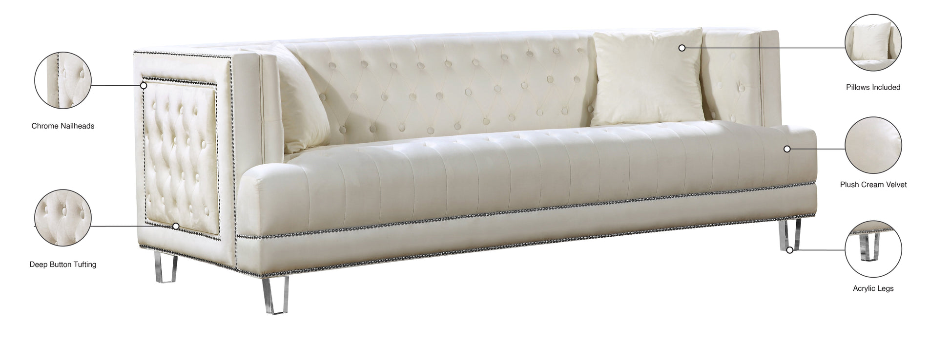 Lucas Velvet Sofa - Furniture Depot (7679005589752)