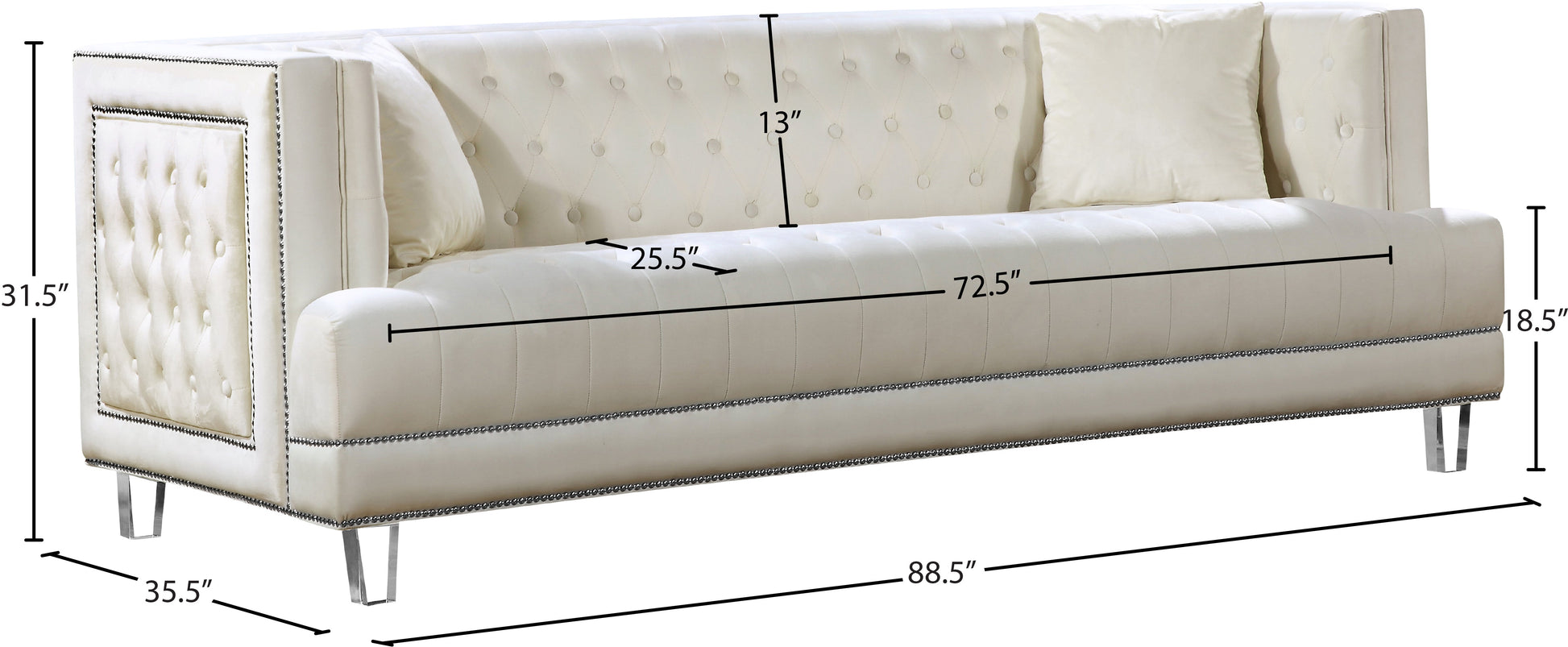 Lucas Velvet Sofa - Furniture Depot (7679005589752)
