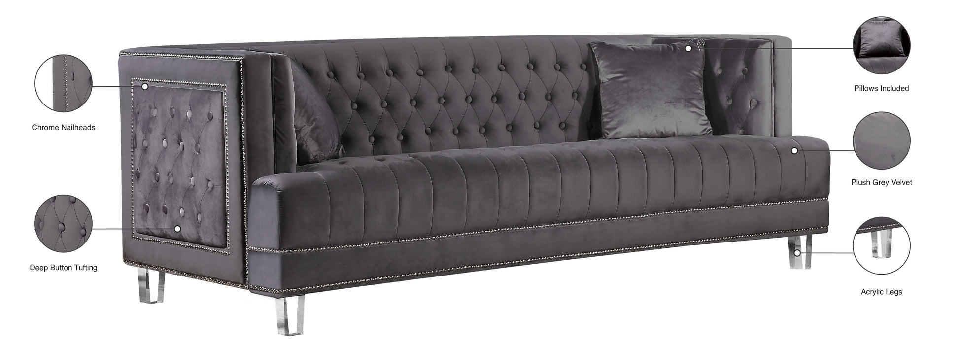Lucas Velvet Sofa - Furniture Depot (7679005589752)