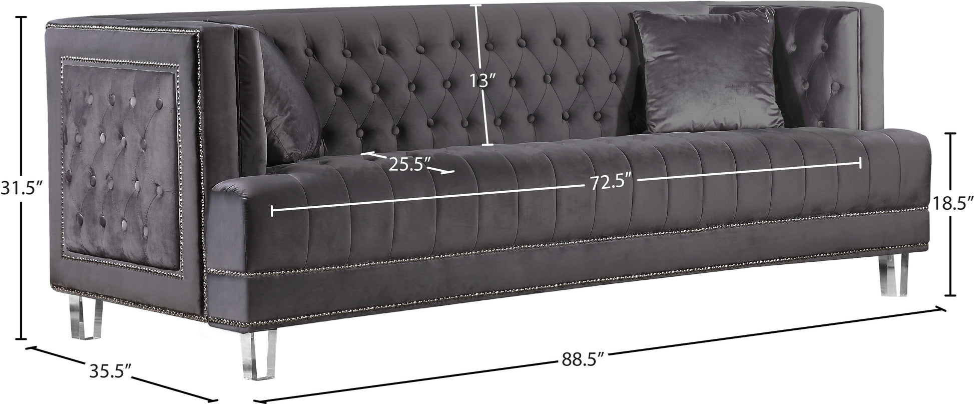 Lucas Velvet Sofa - Furniture Depot (7679005589752)