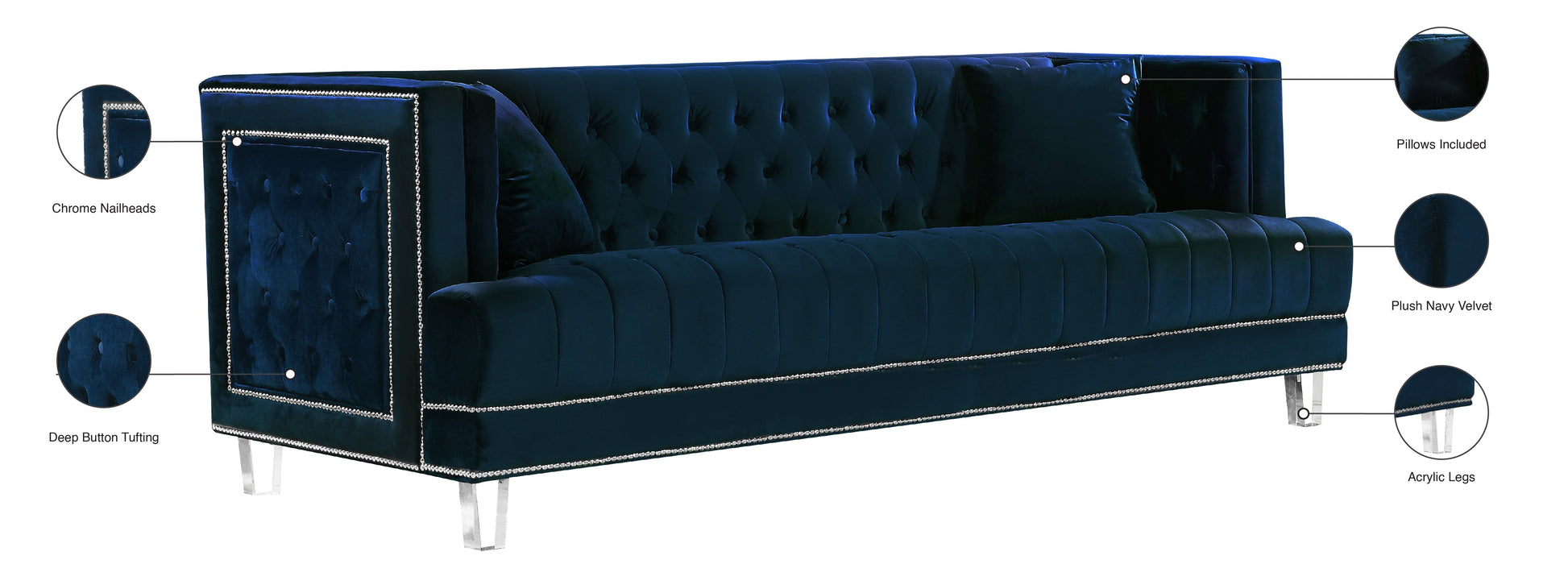 Lucas Velvet Sofa - Furniture Depot (7679005589752)