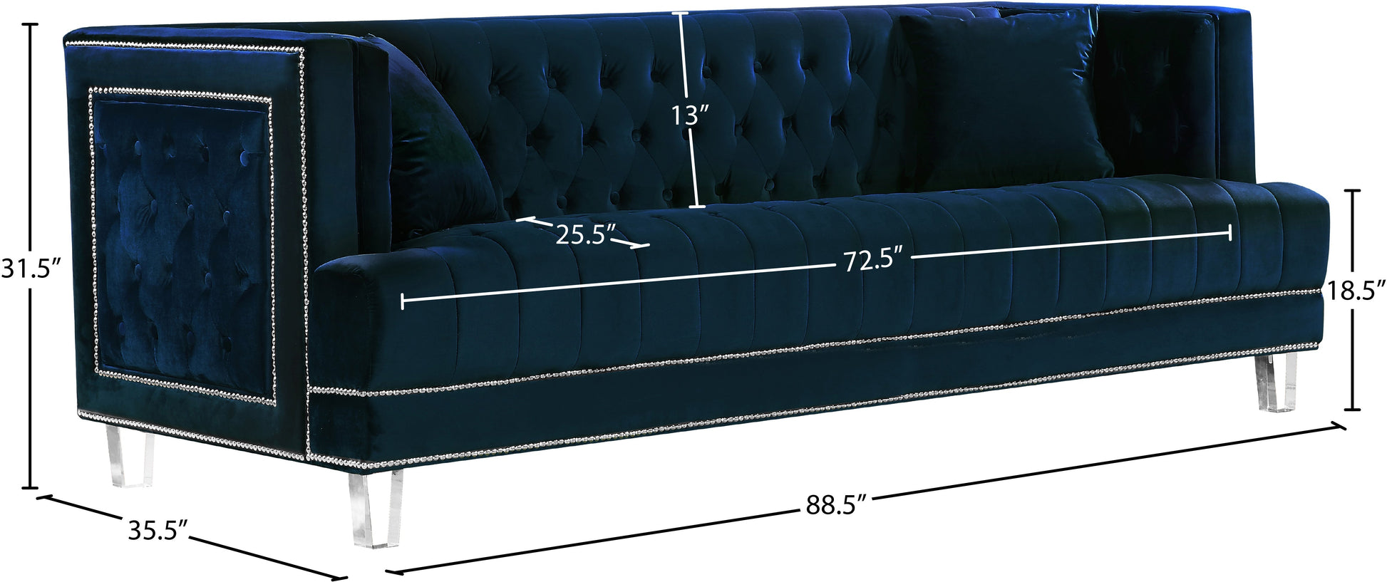 Lucas Velvet Sofa - Furniture Depot (7679005589752)