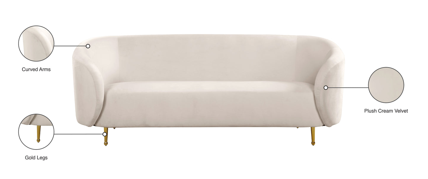 Lavilla Velvet Sofa - Furniture Depot