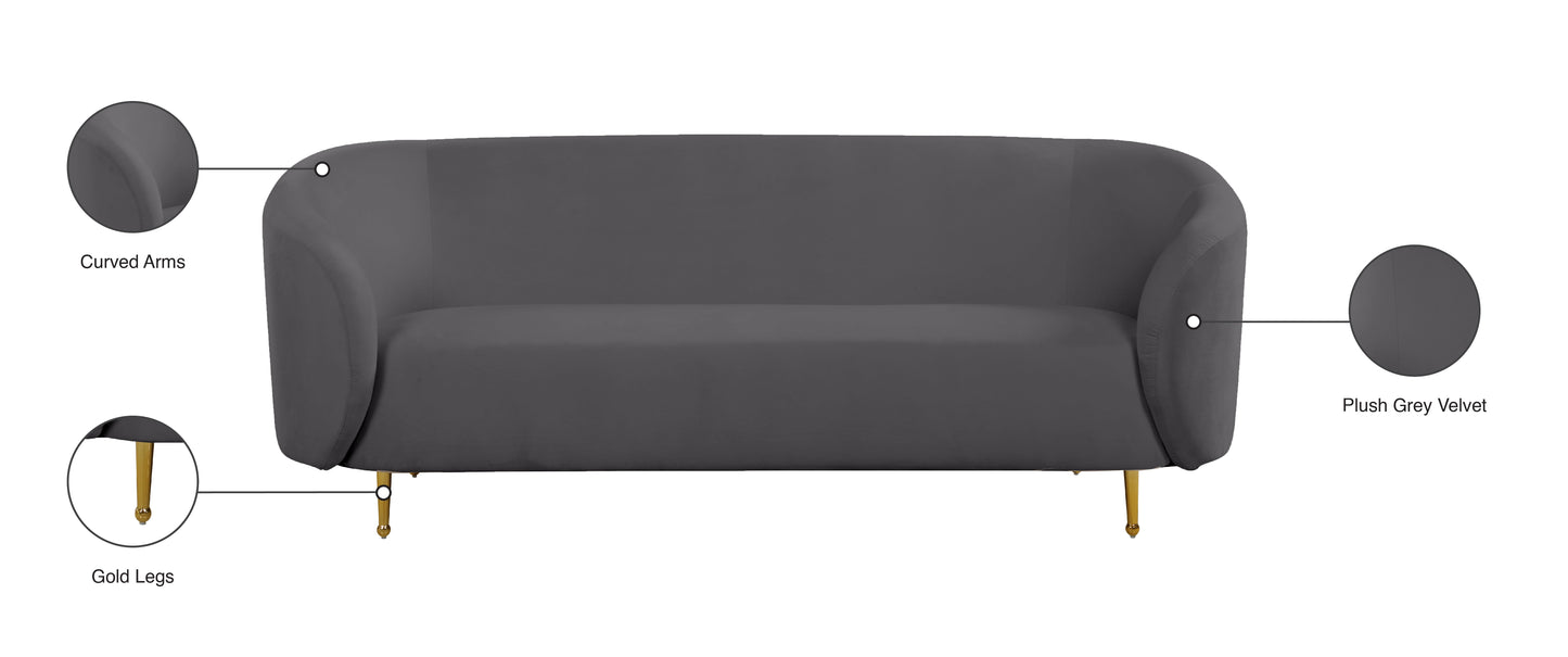 Lavilla Velvet Sofa - Furniture Depot