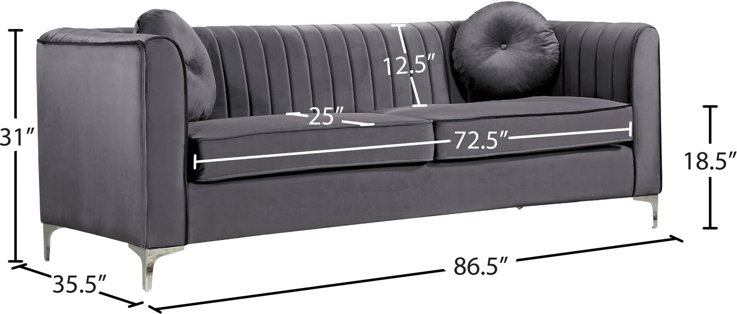 Isabelle Velvet Sofa - Furniture Depot