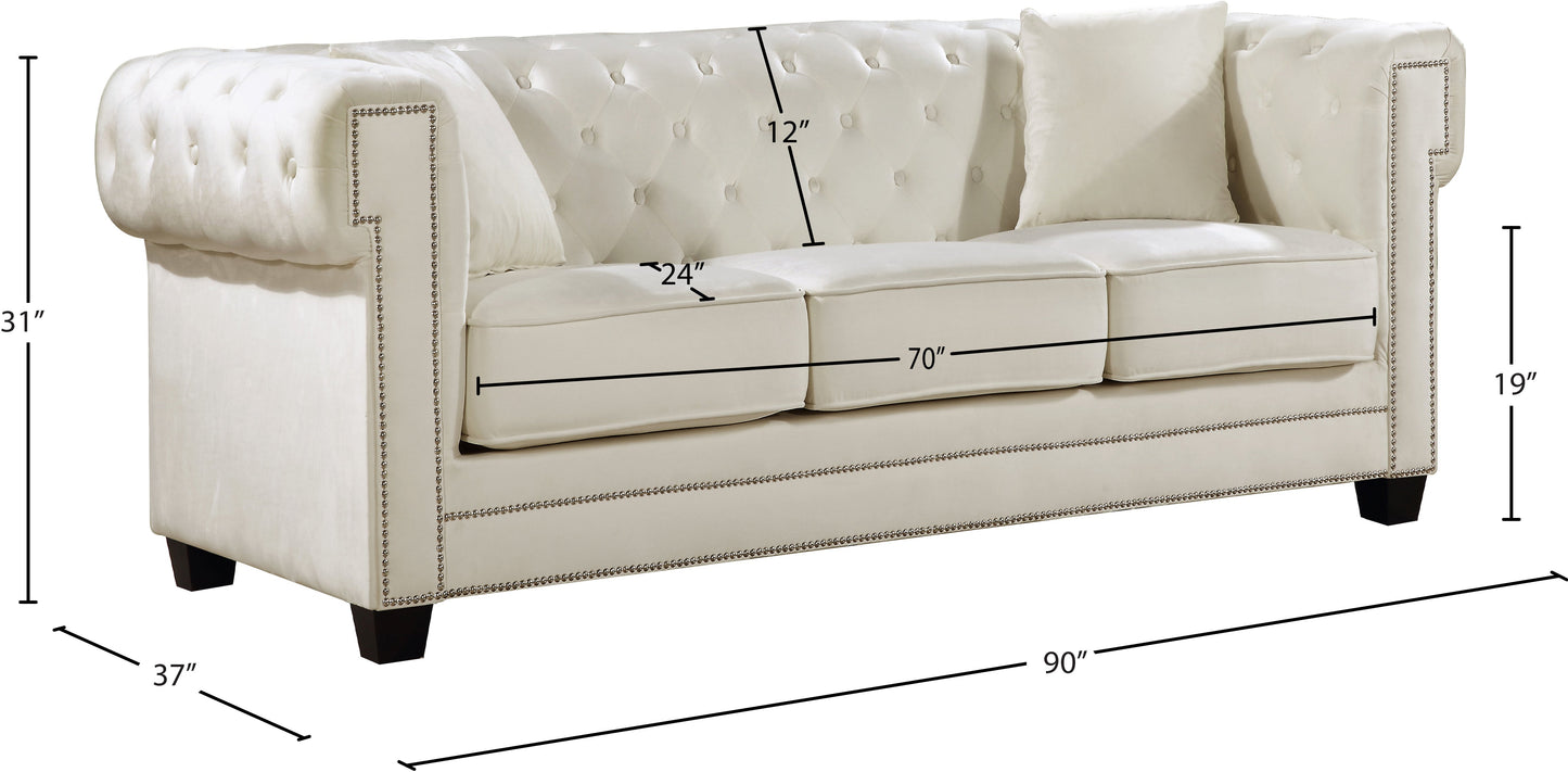 Bowery Velvet Sofa - Furniture Depot