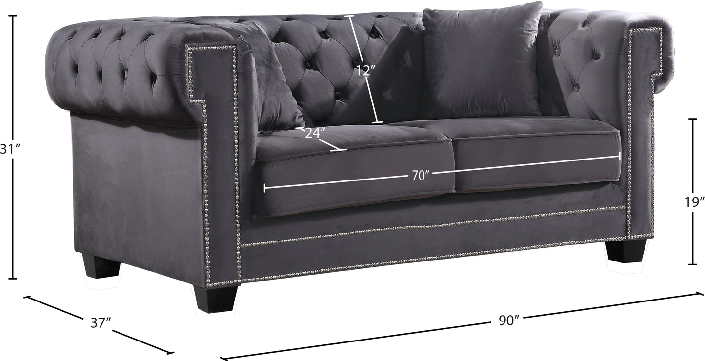 Bowery Velvet Sofa - Furniture Depot