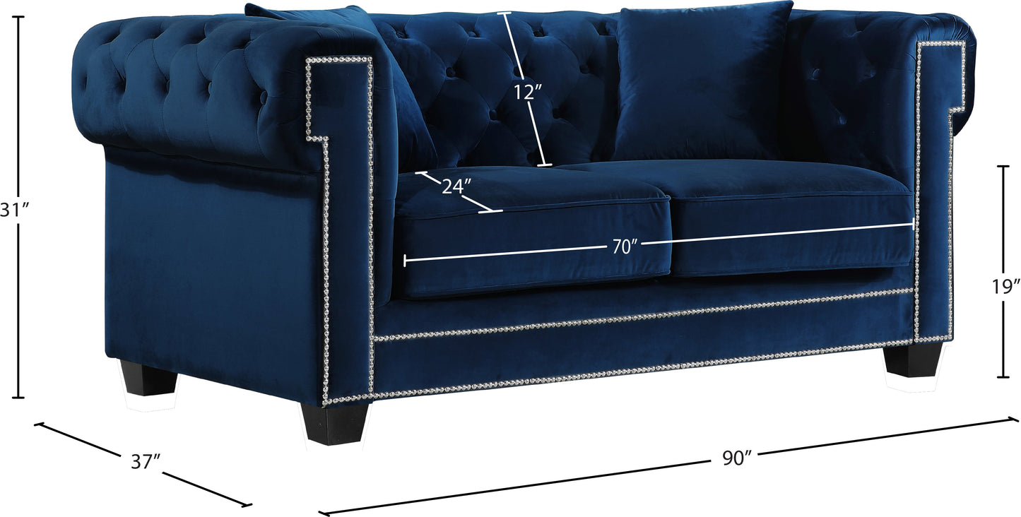 Bowery Velvet Sofa - Furniture Depot