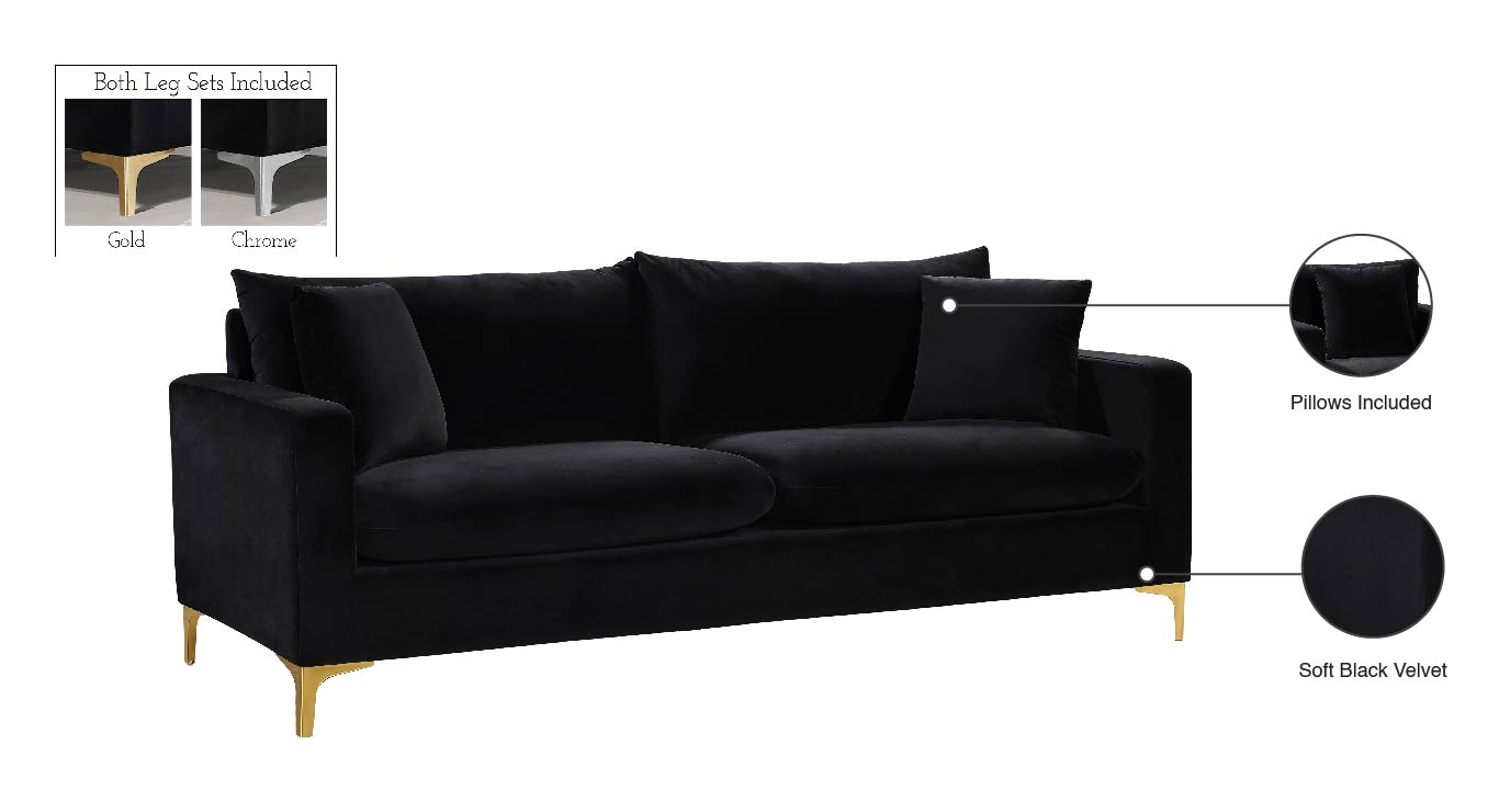 Naomi Velvet Sofa - Furniture Depot (7679008080120)