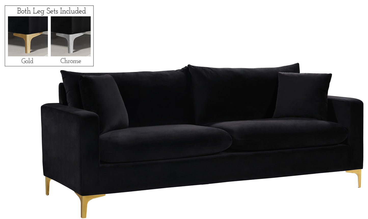 Naomi Velvet Sofa - Furniture Depot (7679008080120)