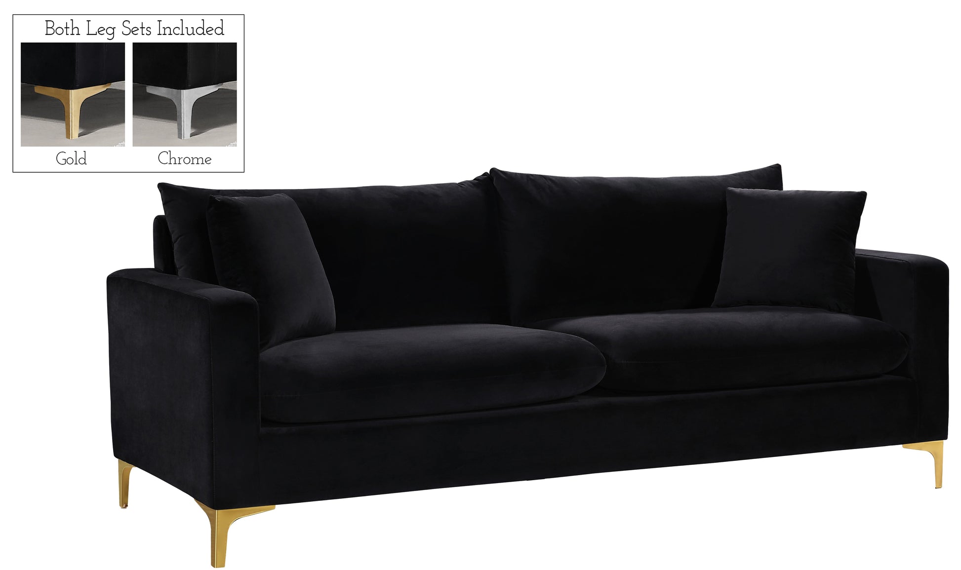 Naomi Velvet Sofa - Furniture Depot (7679008080120)