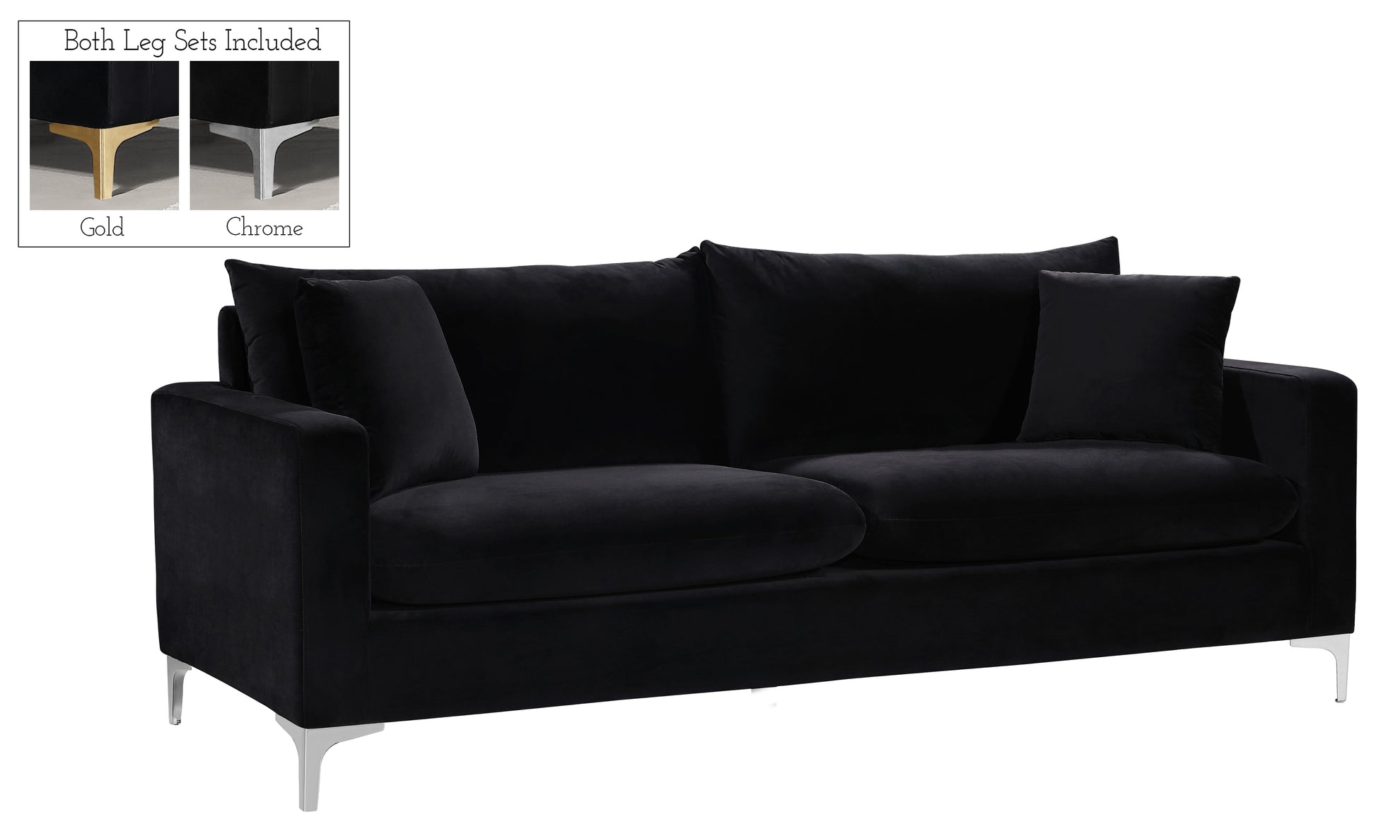 Naomi Velvet Sofa - Furniture Depot (7679008080120)