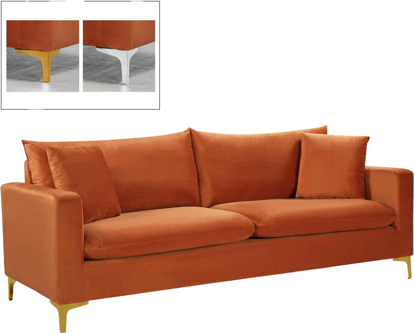 Naomi Velvet Sofa - Furniture Depot (7679008080120)