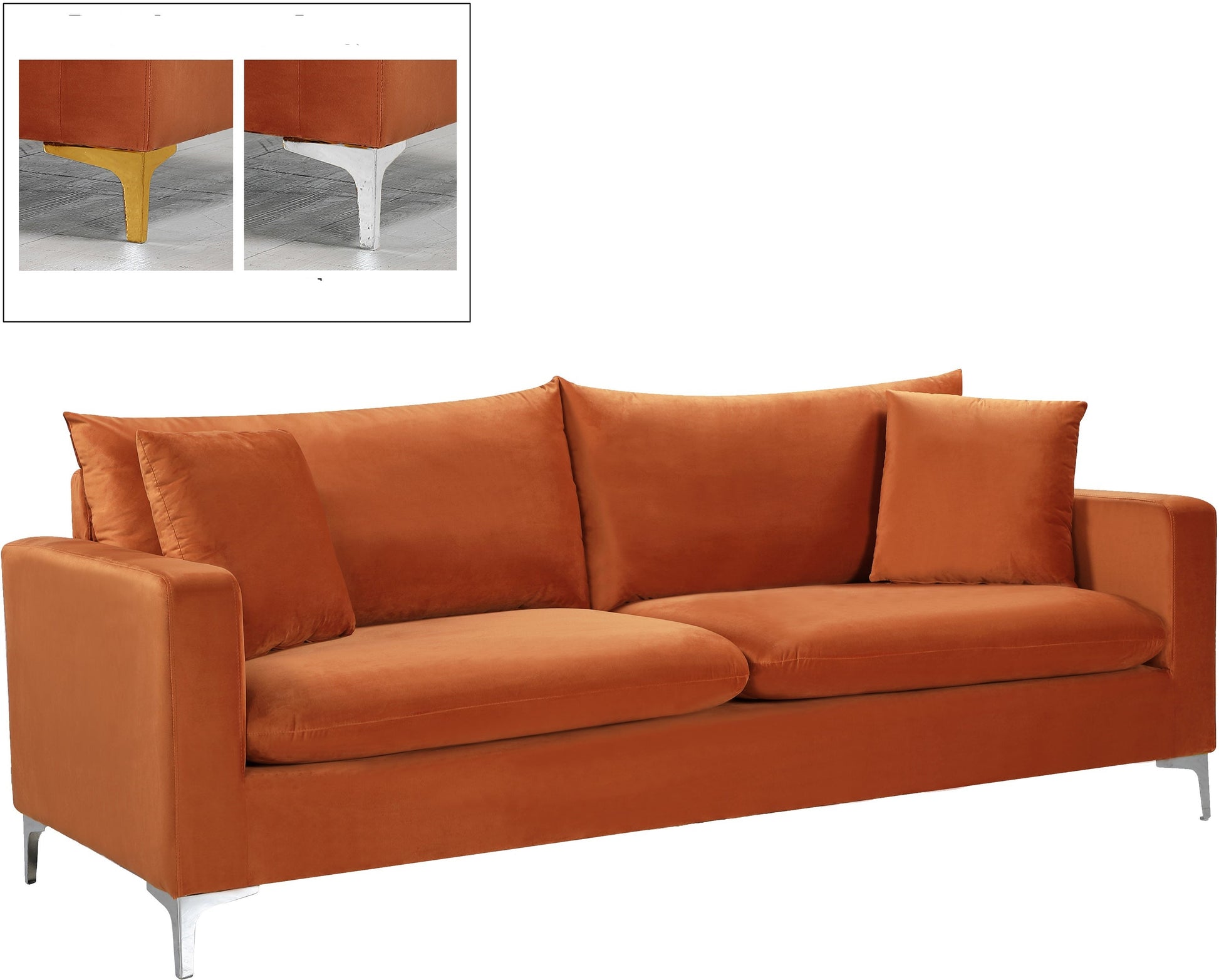 Naomi Velvet Sofa - Furniture Depot (7679008080120)