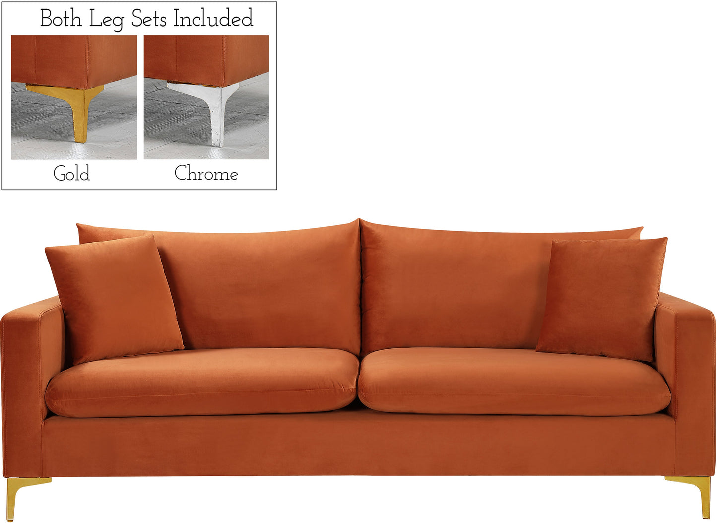 Naomi Velvet Sofa - Furniture Depot (7679008080120)