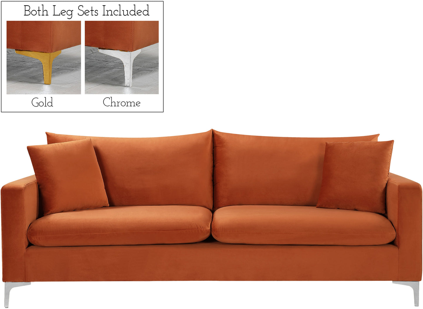 Naomi Velvet Sofa - Furniture Depot (7679008080120)