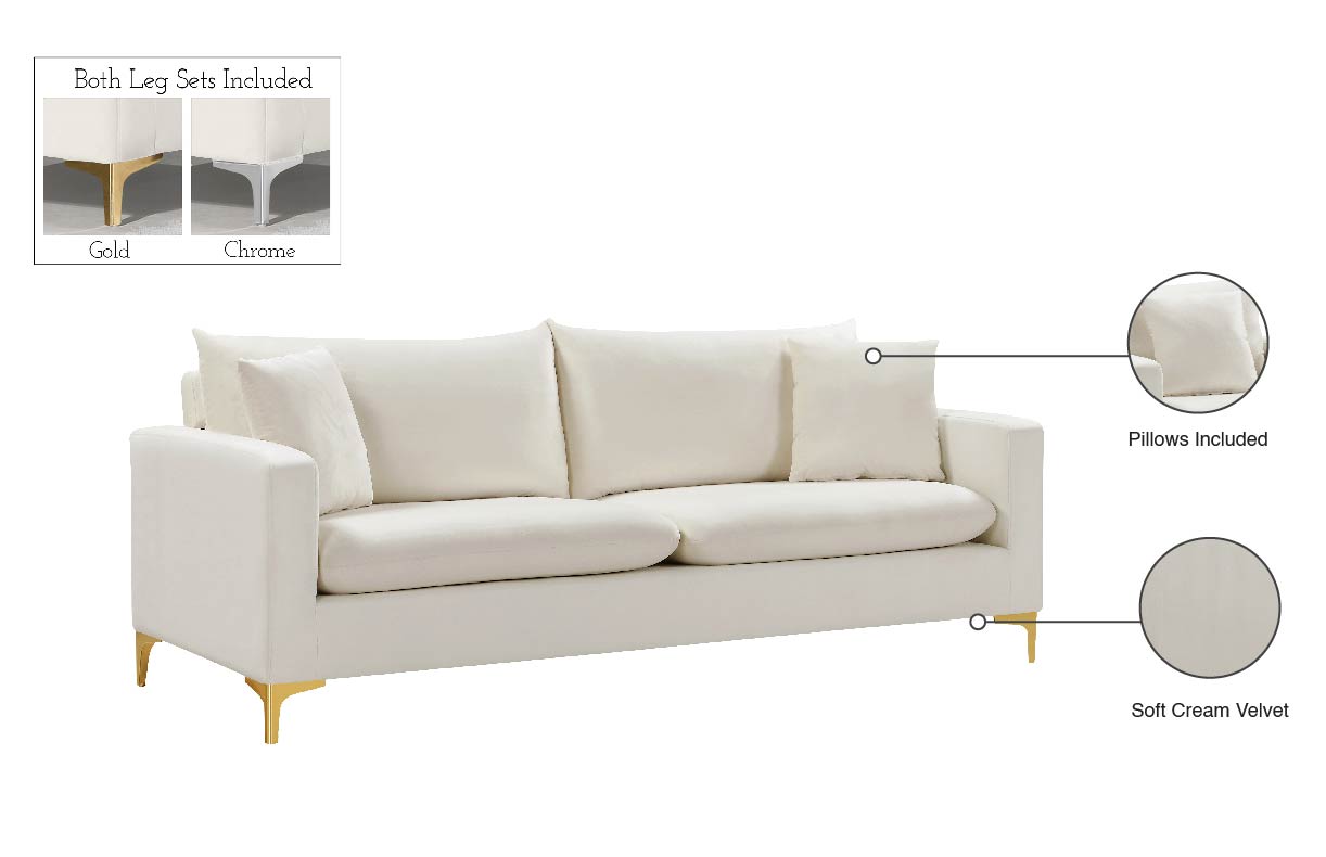 Naomi Velvet Sofa - Furniture Depot (7679008080120)
