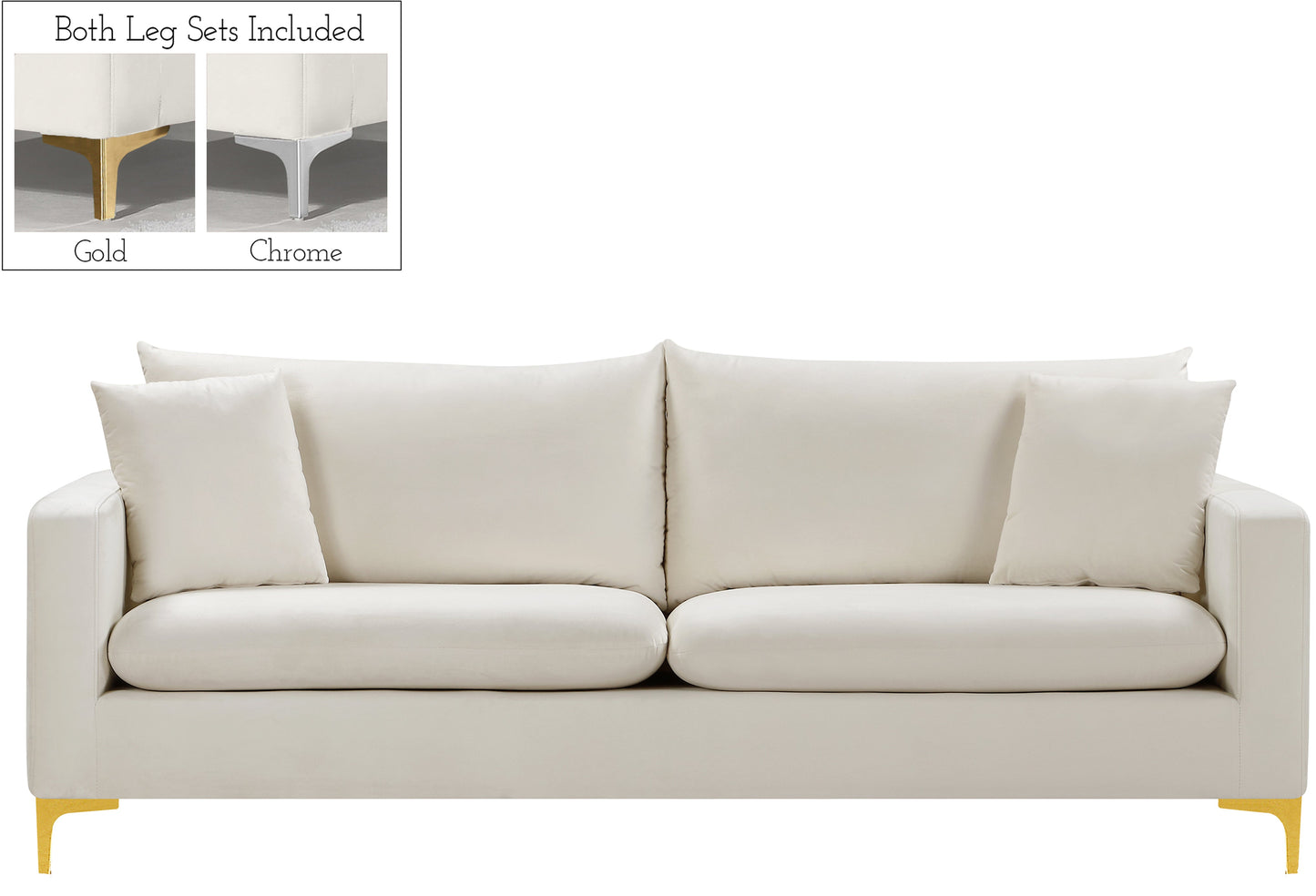 Naomi Velvet Sofa - Furniture Depot (7679008080120)