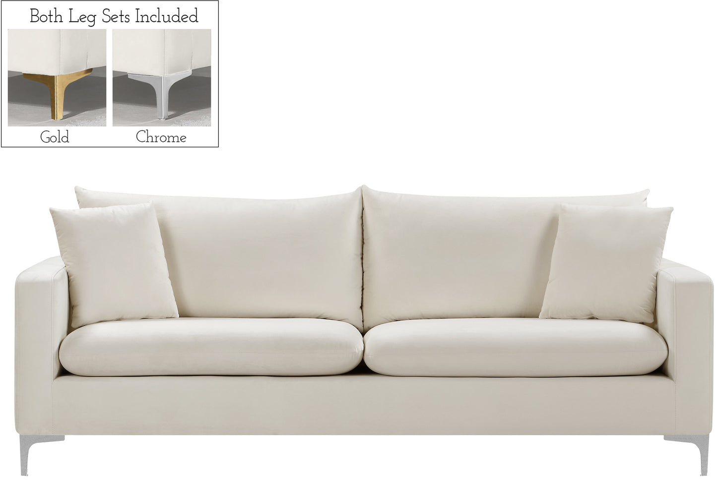 Naomi Velvet Sofa - Furniture Depot (7679008080120)