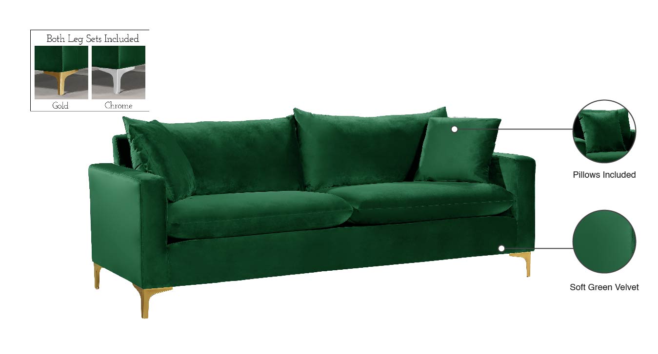 Naomi Velvet Sofa - Furniture Depot (7679008080120)