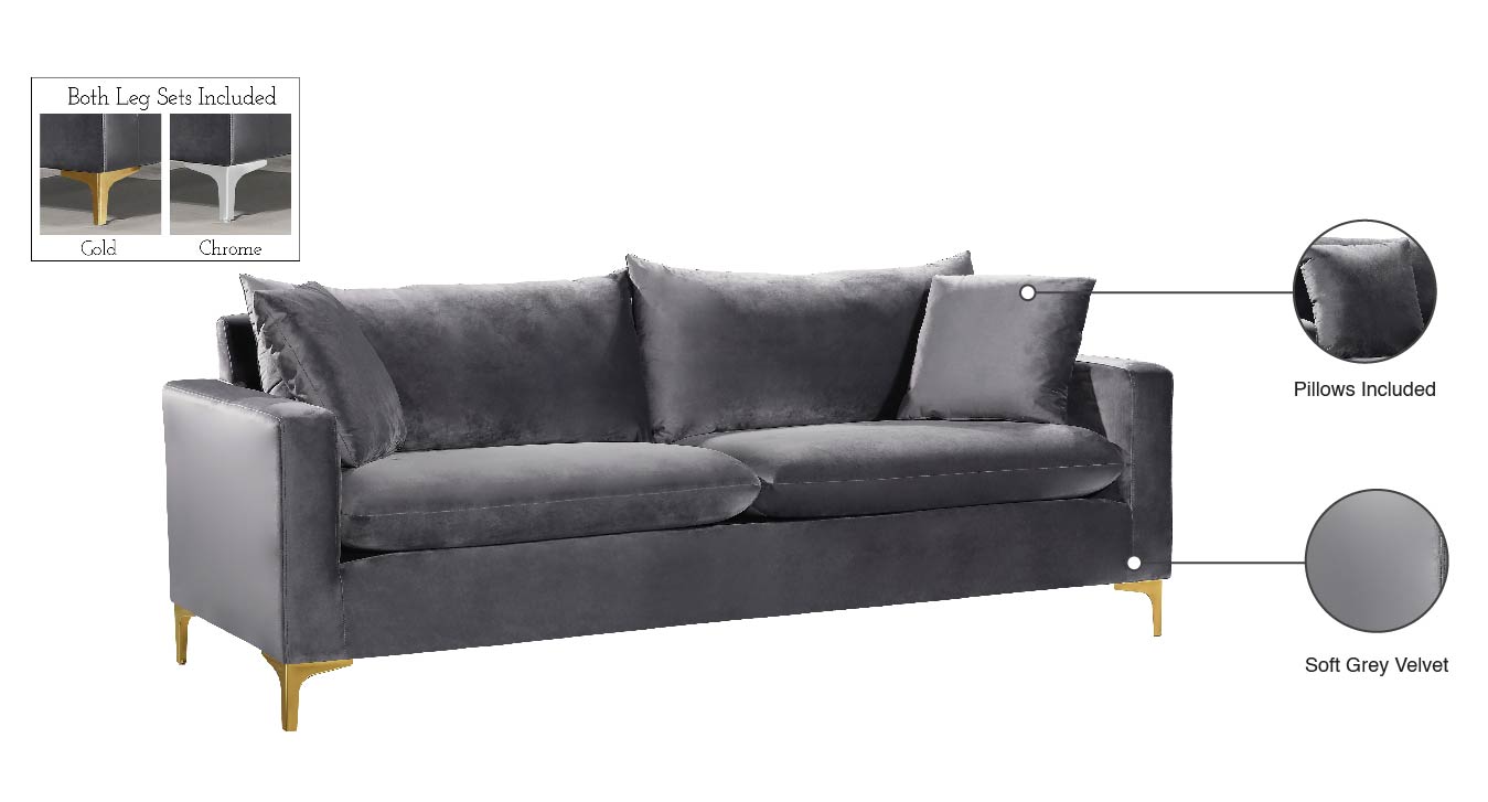 Naomi Velvet Sofa - Furniture Depot (7679008080120)