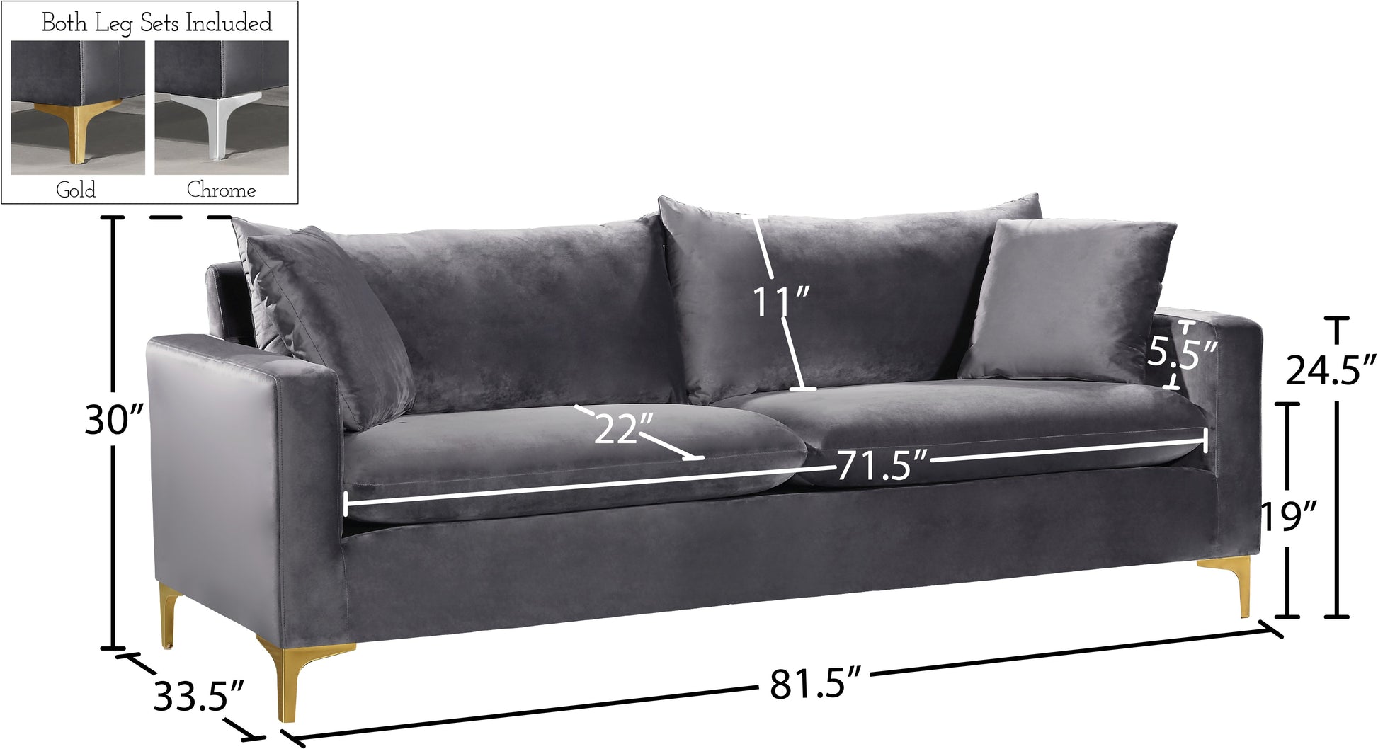 Naomi Velvet Sofa - Furniture Depot (7679008080120)