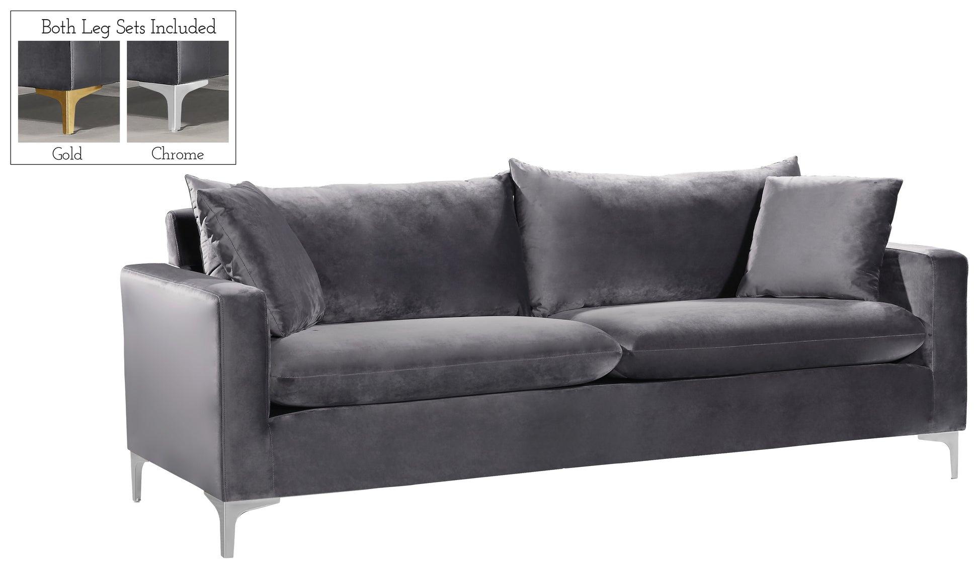 Naomi Velvet Sofa - Furniture Depot (7679008080120)