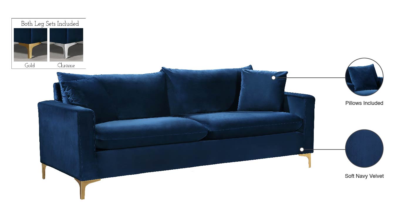 Naomi Velvet Sofa - Furniture Depot (7679008080120)
