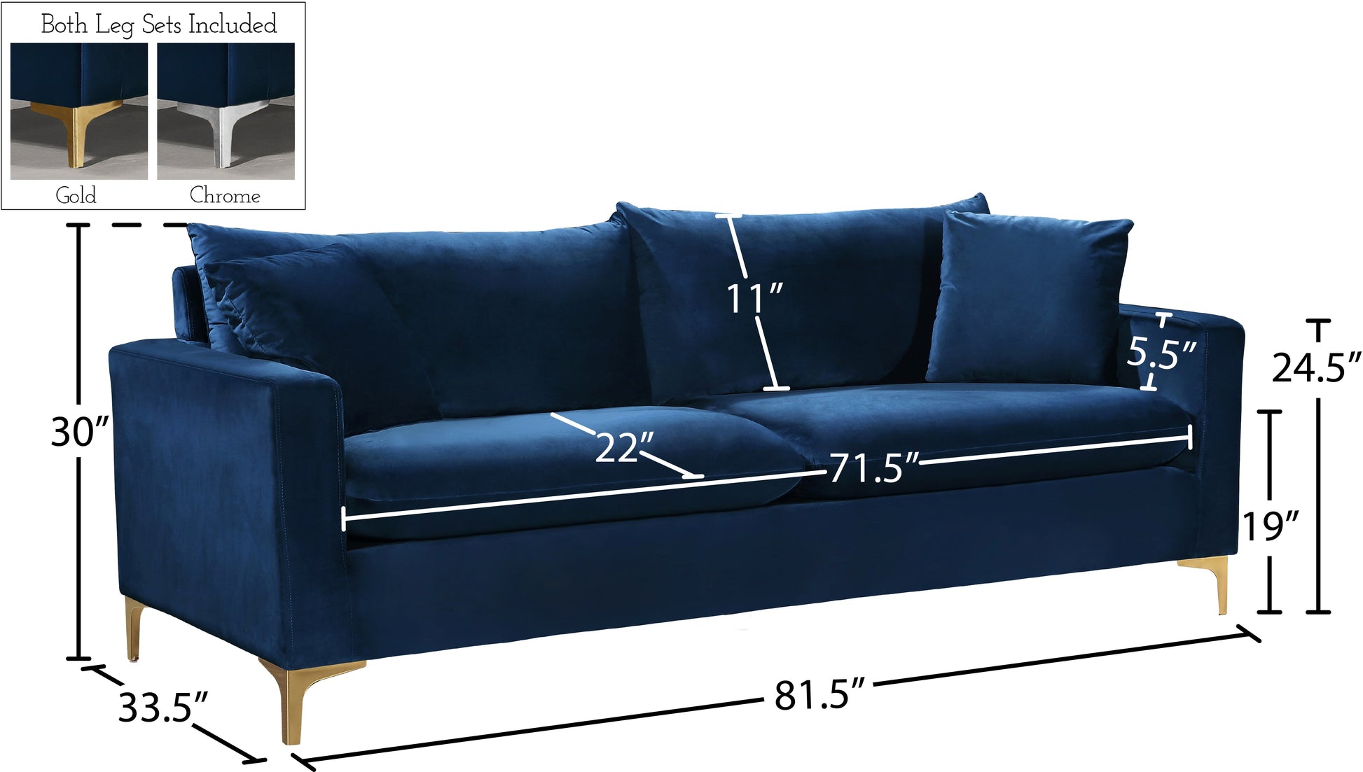 Naomi Velvet Sofa - Furniture Depot (7679008080120)