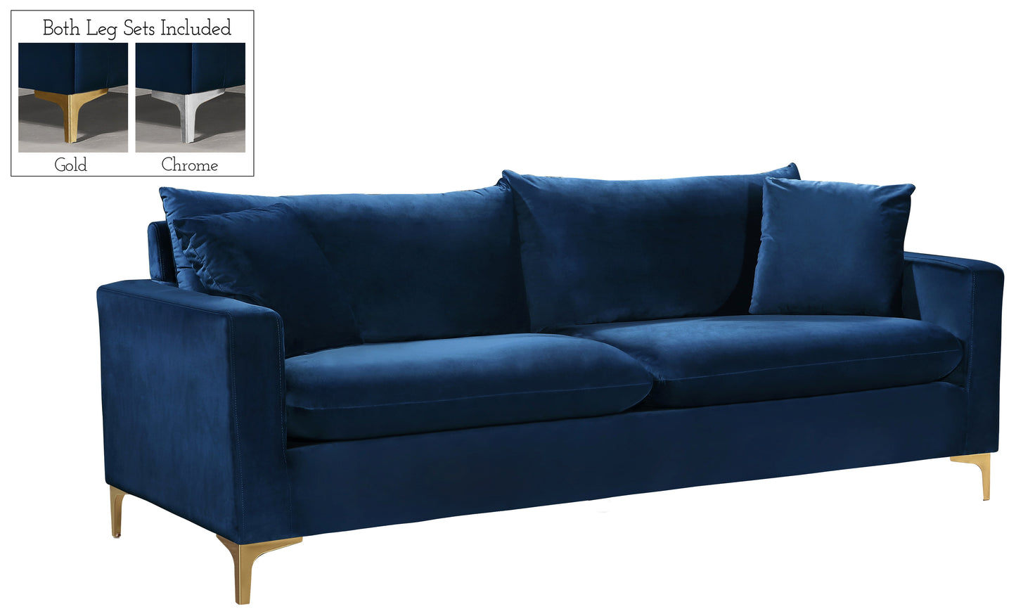 Naomi Velvet Sofa - Furniture Depot (7679008080120)