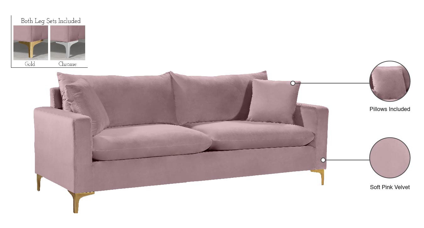 Naomi Velvet Sofa - Furniture Depot (7679008080120)