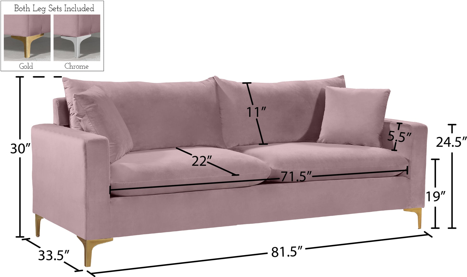 Naomi Velvet Sofa - Furniture Depot (7679008080120)