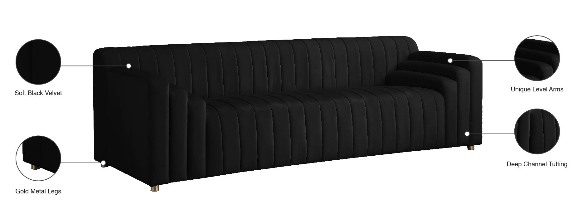 Naya Velvet Sofa - Furniture Depot (7679009063160)
