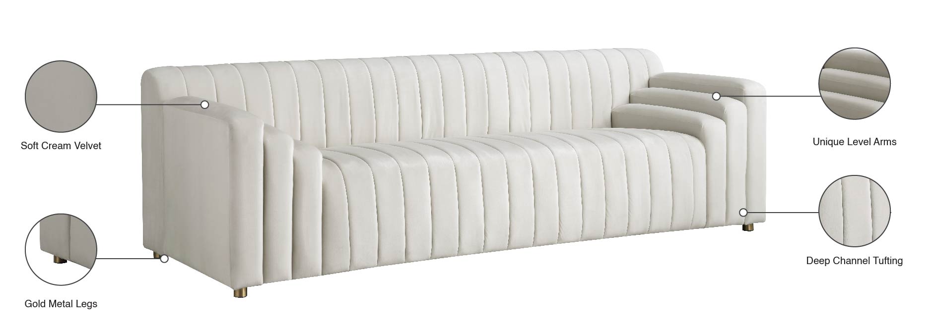 Naya Velvet Sofa - Furniture Depot (7679009063160)