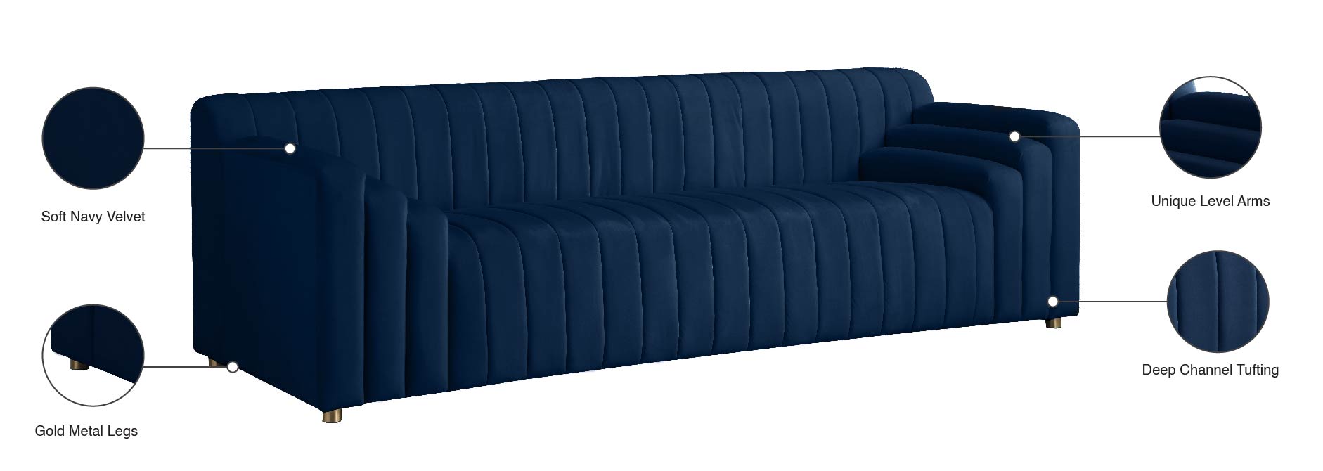 Naya Velvet Sofa - Furniture Depot (7679009063160)