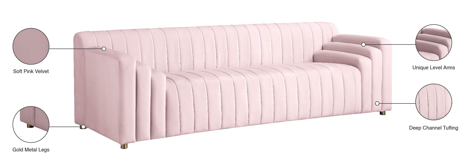 Naya Velvet Sofa - Furniture Depot (7679009063160)
