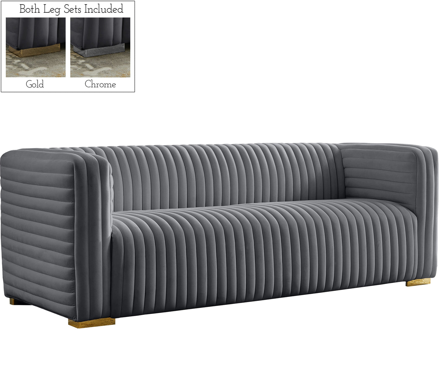 Ravish Velvet Sofa - Furniture Depot