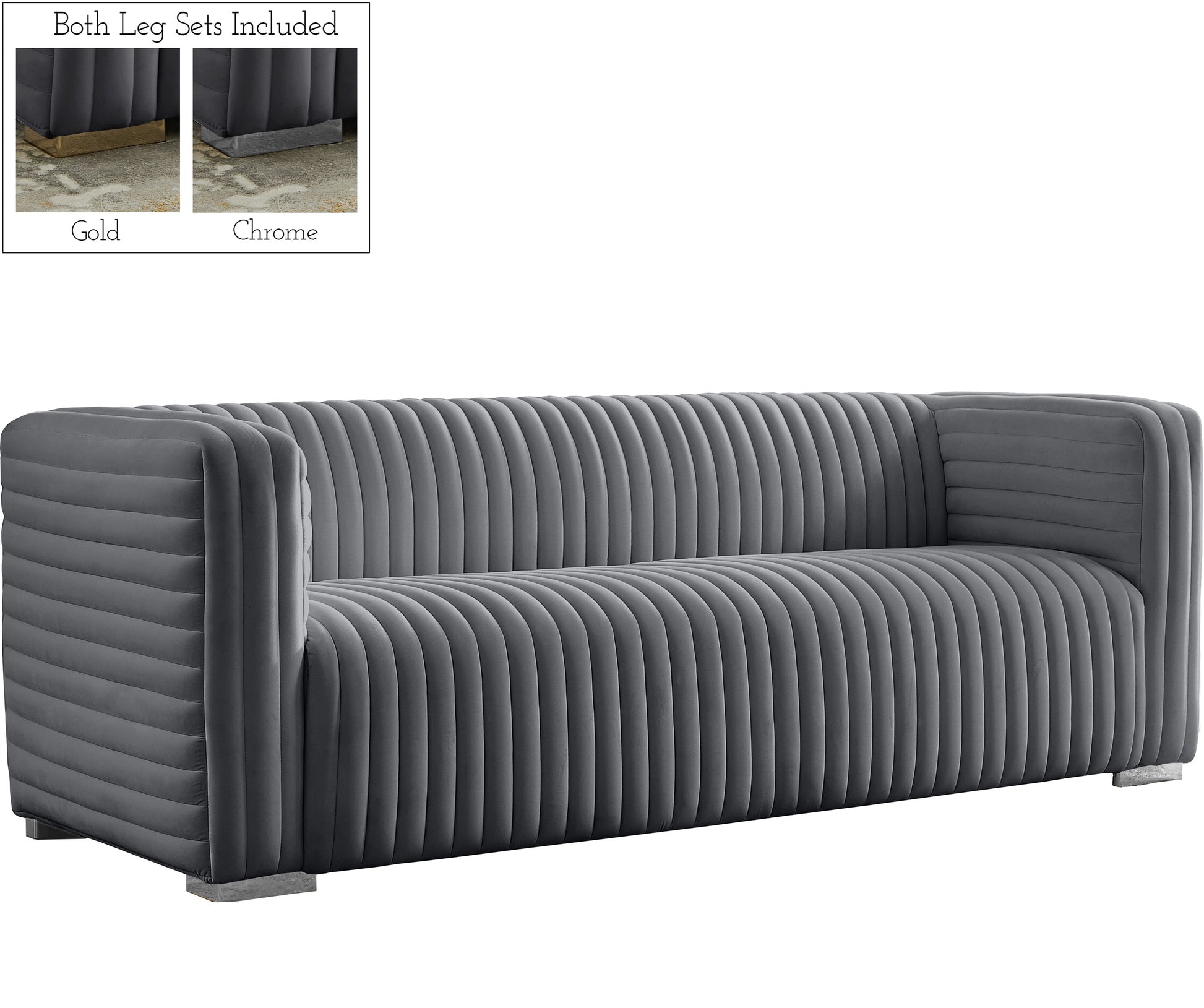 Ravish Velvet Sofa - Furniture Depot
