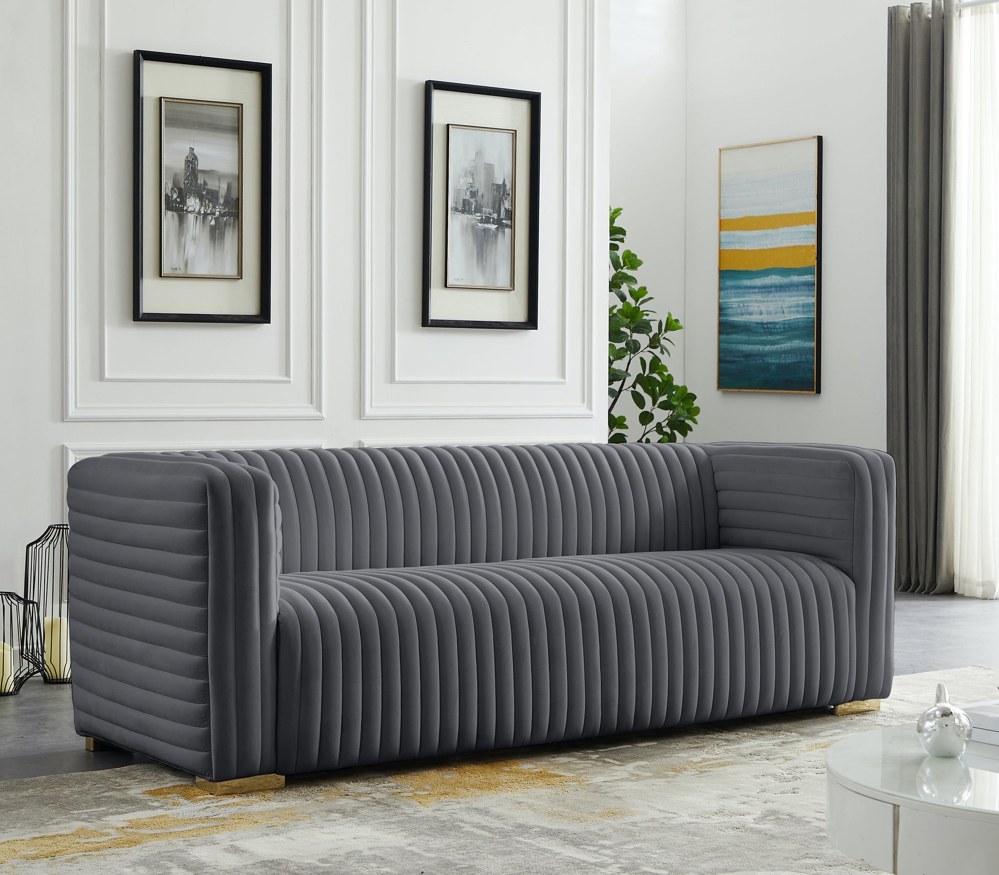 Ravish Velvet Sofa - Furniture Depot
