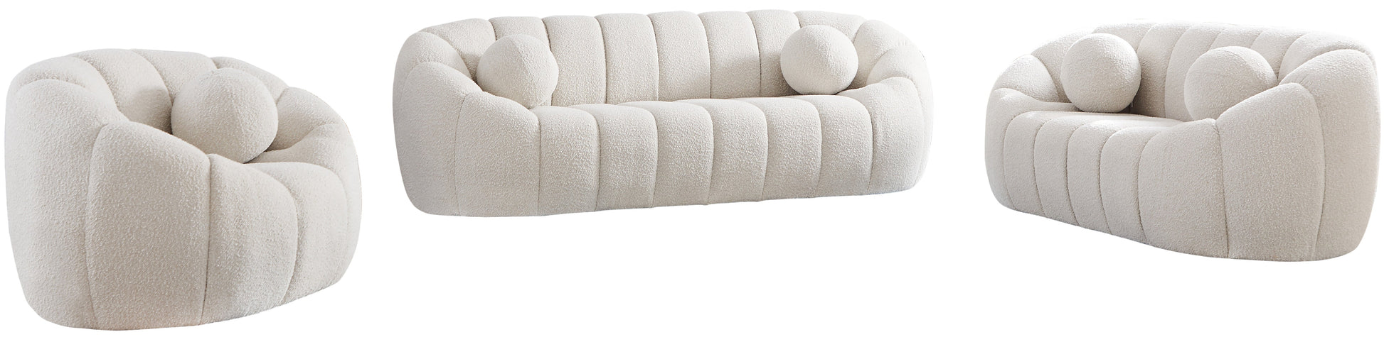 Elijah Boucle Fabric Sofa - Furniture Depot (7679010013432)