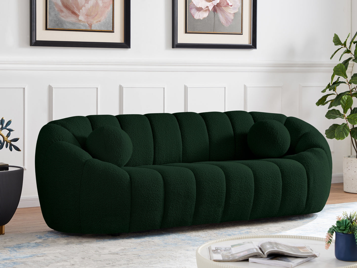 Elijah Boucle Fabric Sofa - Furniture Depot (7679010013432)