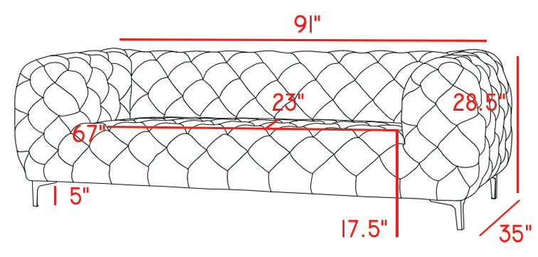 Mercer Velvet Sofa - Furniture Depot (7679010767096)